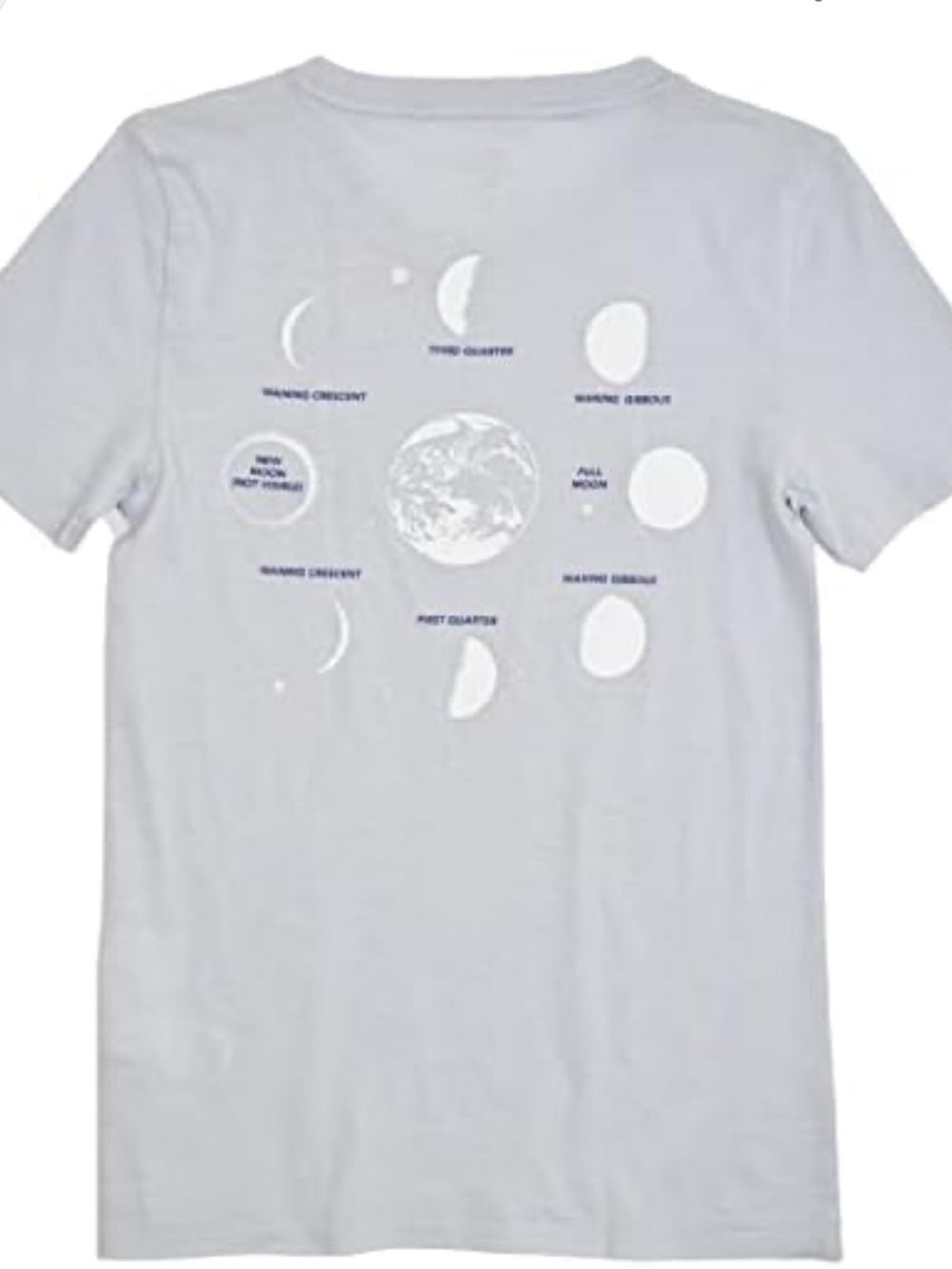 J. Crew Light Gray Moon Phase Graphic T-Shirt